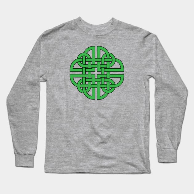 Celtic Knot Shield - St. Patrick's Day Long Sleeve T-Shirt by skauff